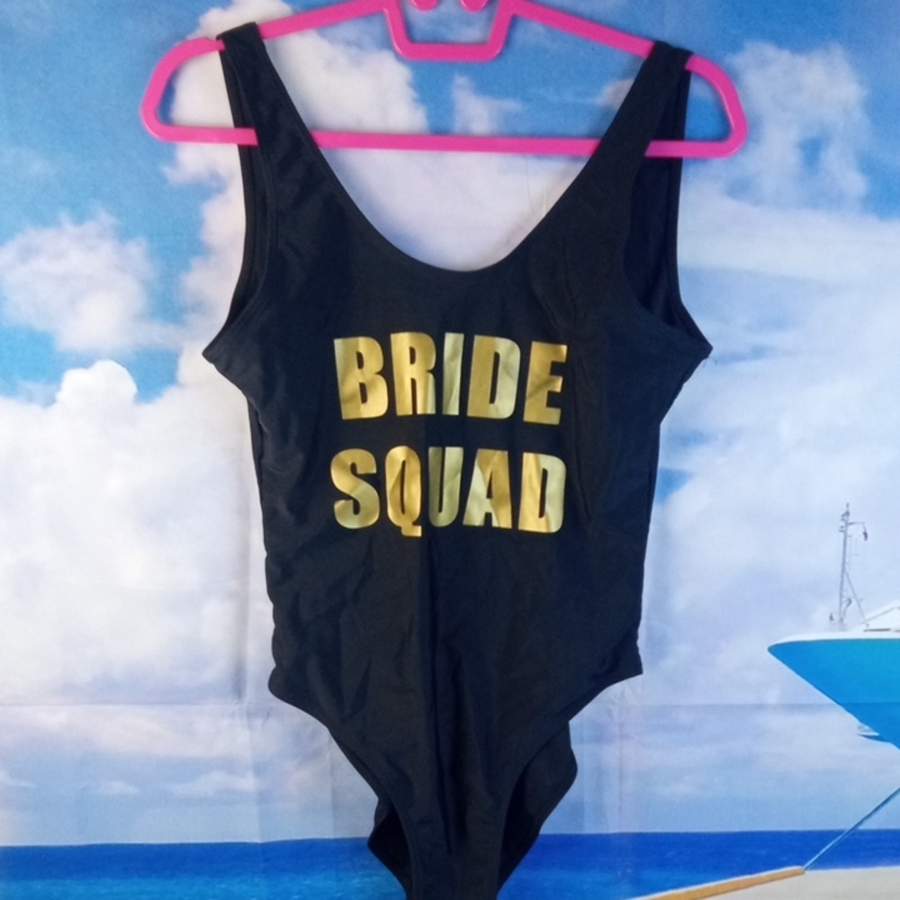 🌼 Black Bride Squad One Piece Swimsuit